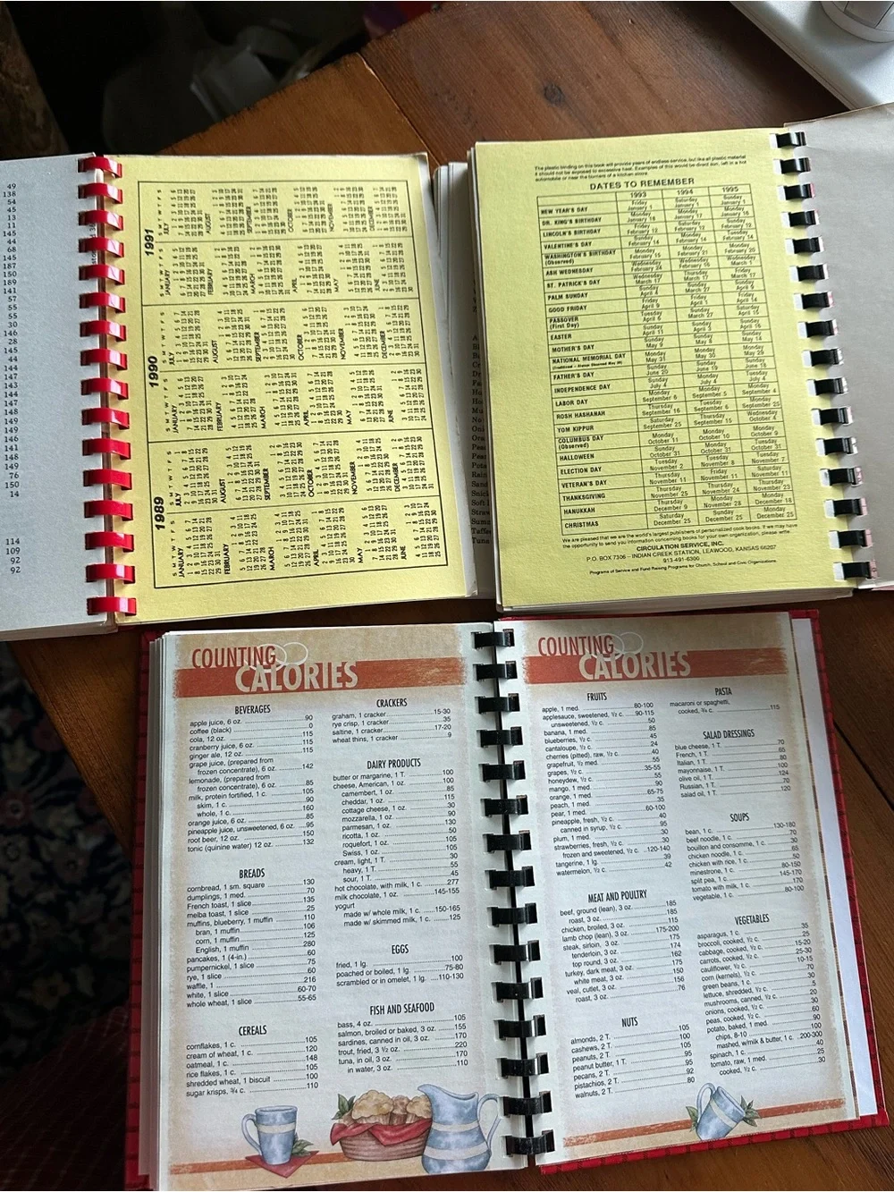 Spiral Bound Community Church School Cookbooks Lot of 4 1990s Eastern Shore MD